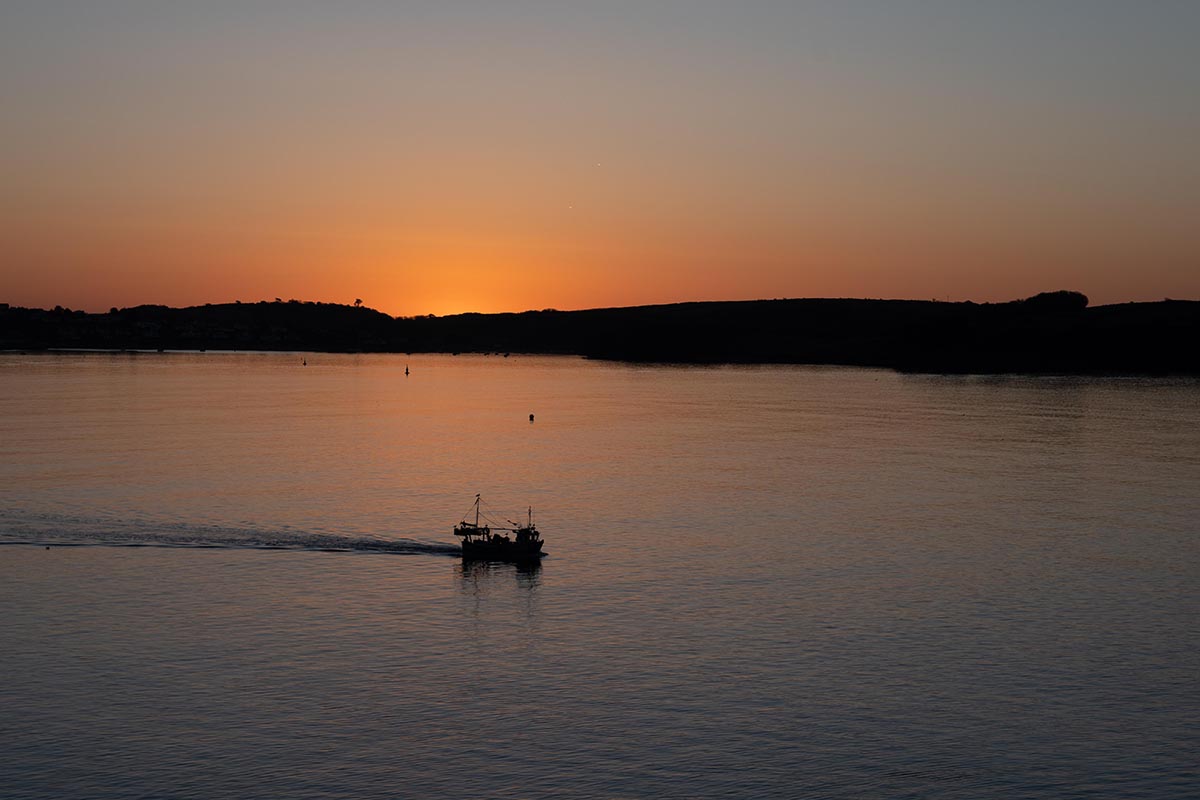 Fishing boat goes to sea